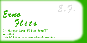 erno flits business card